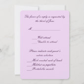 Carte de réponse Bocaux de Fleurs Violettes (Dos)