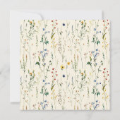 Carte de réponse Boho Cream Wildflower (David & Ja (Dos)