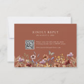 Carte de réponse Boho Terracotta Wildflower (Devant)