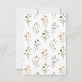Carte de réponse Boho Wildflower (Dos)