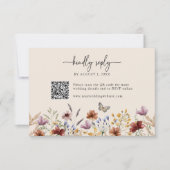 Carte de réponse Boho Wildflower (Devant)