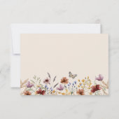 Carte de réponse Boho Wildflower (Dos)