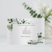 CARTE DE RÉPONSE BOTANIQUE ARGENTÉ LUXE (Debout devant)