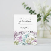Carte de réponse Bouquet mixte pastel de fleurs (Debout devant)