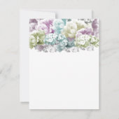 Carte de réponse Bouquet mixte pastel de fleurs (Dos)