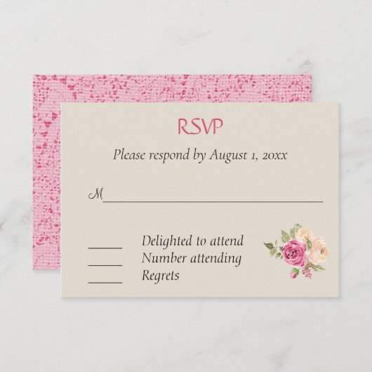 Carte de réponse Boysenberry (Devant / Derrière)