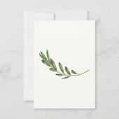 Carte de réponse - Branche d'olive (Dos)