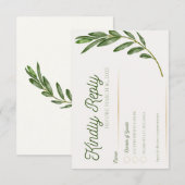 Carte de réponse - Branche d'olive (Devant / Derrière)