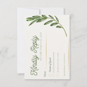 Carte de réponse - Branche d'olive