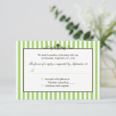 Carte de réponse Brown, blanche et verte (Debout devant)