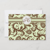 Carte de réponse Brown verte Apple (Devant)