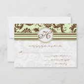 Carte de réponse Brown verte Apple (Dos)