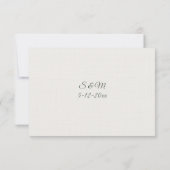 Carte de réponse calligraphiée pour une villa tosc (Dos)