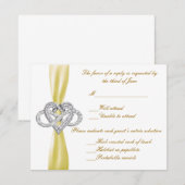 Carte de réponse cardiaque à l'infini jaune (Devant / Derrière)