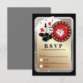 Carte de réponse Casino las vegas 3,5 pouces x 5 p (Devant / Derrière)