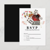 Carte de réponse Casino las vegas 3,5 pouces x 5 p (Devant / Derrière)