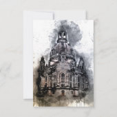 Carte de réponse Cathédrale à l'aquarelle (Dos)