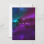 Carte de réponse céleste violet sarcelle RSVP (Dos)