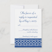 Carte de réponse Celtic Weave Hearts in Blue (Dos)