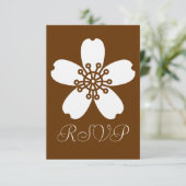 Carte de réponse charmante Sakura au Chocolat (Debout devant)