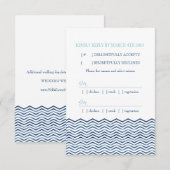 Carte de réponse Chevron Nautique (Devant / Derrière)