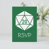 Carte de réponse Chic sur Table verte (Debout devant)