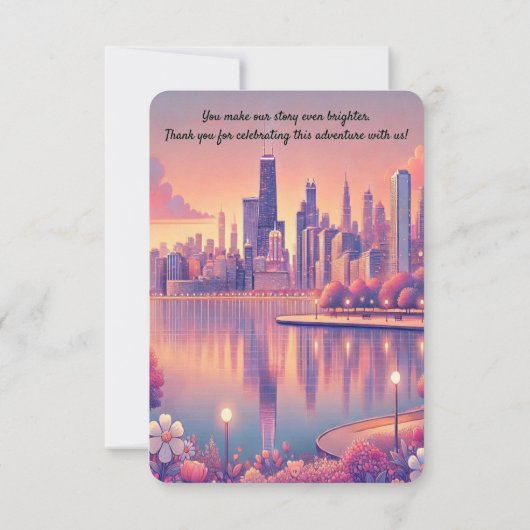 Carte de réponse Chicago Skyline (Dos)