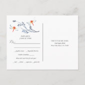 Carte de réponse Choix de repas de mariage (Dos)