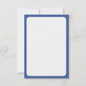 Carte de réponse classique en bleu et blanc – Pers (Dos)