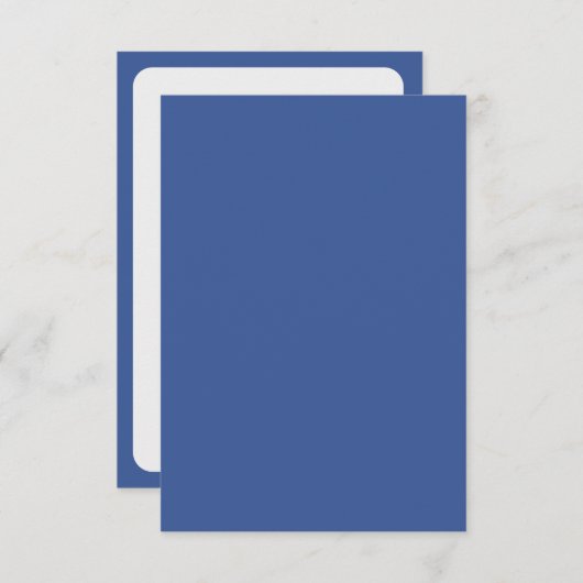 Carte de réponse classique en bleu et blanc – Pers (Devant / Derrière)