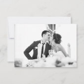 Carte de réponse Code QR | RSVP Noir & Blanc Photo (Dos)