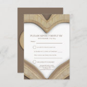 carte de réponse coeur pour 5ème anniversaire de m (Devant / Derrière)