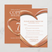 carte de réponse coeur pour 7ème anniversaire de m (Devant / Derrière)