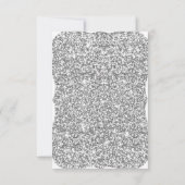 Carte de réponse Cœurs de diamant Paillettes argen (Dos)