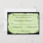 Carte de réponse Colombes dans une Cage Verte et N (Dos)