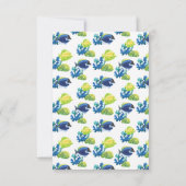 Carte de réponse colorée à l'aquarium (Dos)