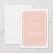 Carte de réponse Coral simple et élégante (Devant / Derrière)