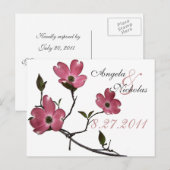 Carte de réponse Cornouiller/ Mariage (Devant / Derrière)