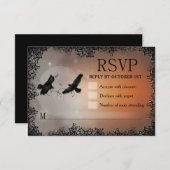 Carte de réponse correspondante Ravween RSVP 3.5x5 (Devant / Derrière)