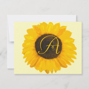 Carte de réponse Country Chic Tournesol