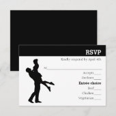 Carte de réponse - Couple Silhouette Moderne - RSV (Devant / Derrière)