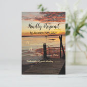 Carte de réponse Dauphins au coucher du soleil (Debout devant)