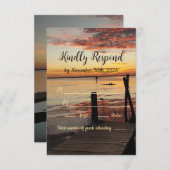 Carte de réponse Dauphins au coucher du soleil (Devant / Derrière)