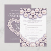 Carte de réponse de 30e anniversaire de mariage pe (Devant / Derrière)