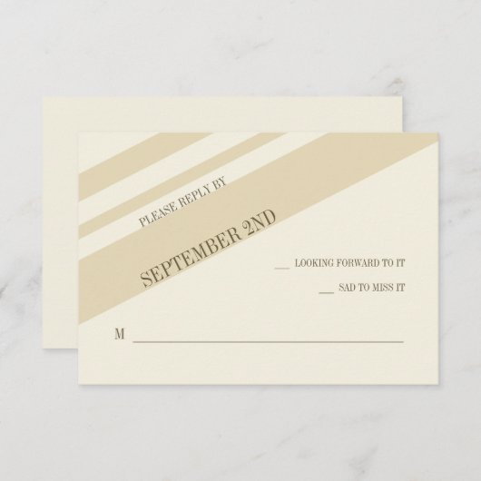 Carte de réponse de bande (Devant / Derrière)