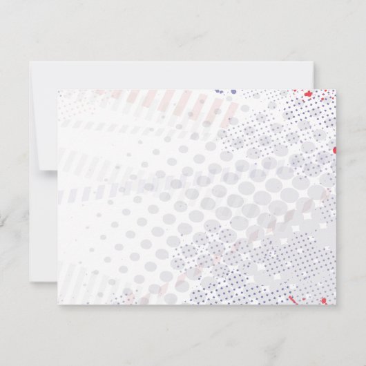 Carte de réponse de Baseball Splatter Bar Mitzvah (Dos)