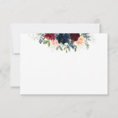 Carte de réponse de cérémonie de mariage en bordea (Dos)