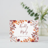 Carte de réponse de chanson automnale rustique de (Debout devant)