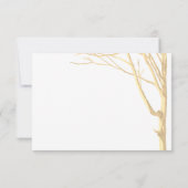Carte de réponse de choix de menu de mariage avec (Dos)