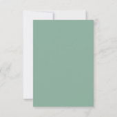 Carte de réponse de choix de repas de mariage à l' (Dos)